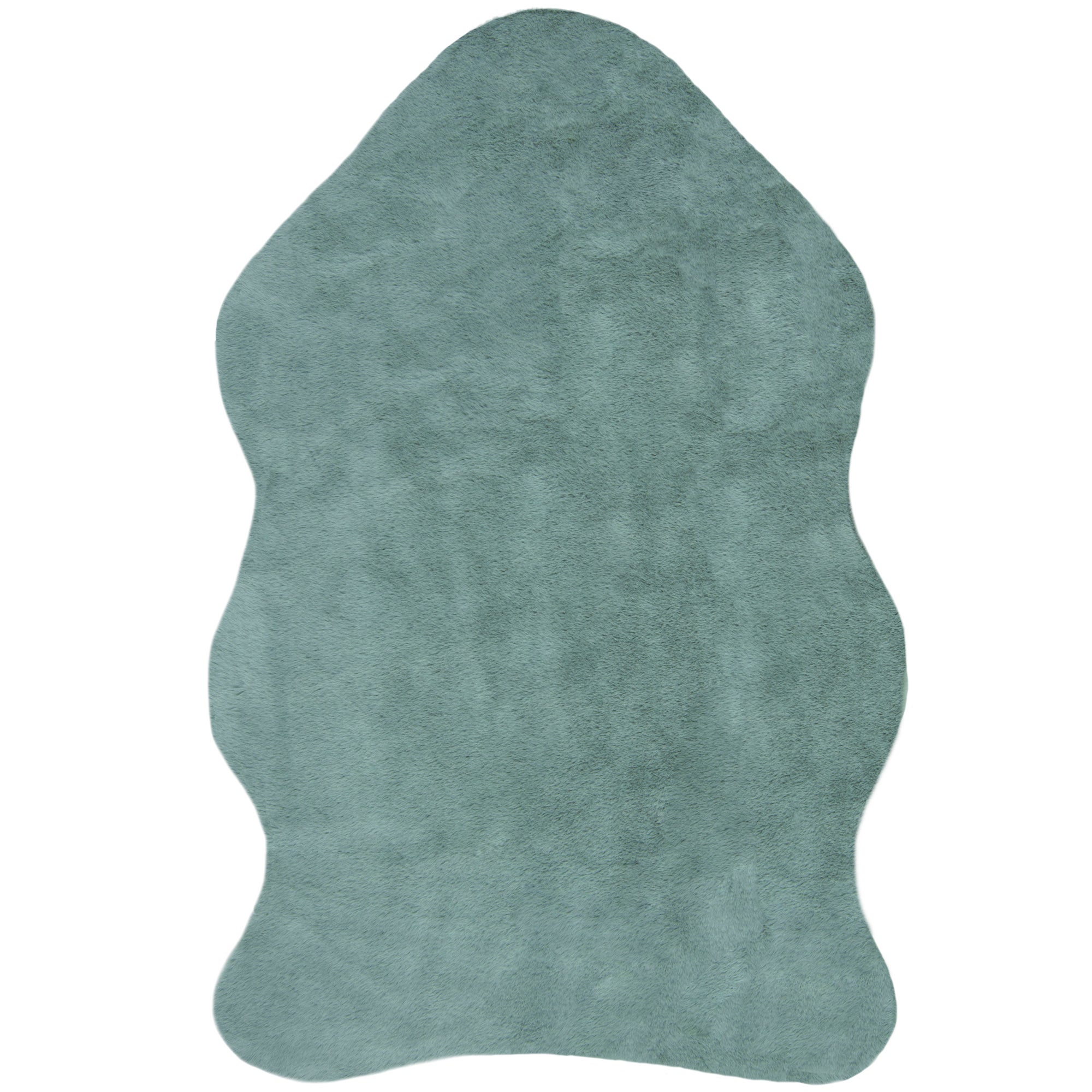 Supersoft Single Pelt Faux Fur Rug Green