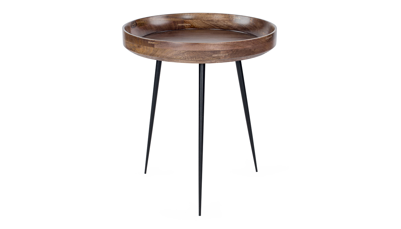 Mater Bowl Table Medium Grey Smoked Mango Wood