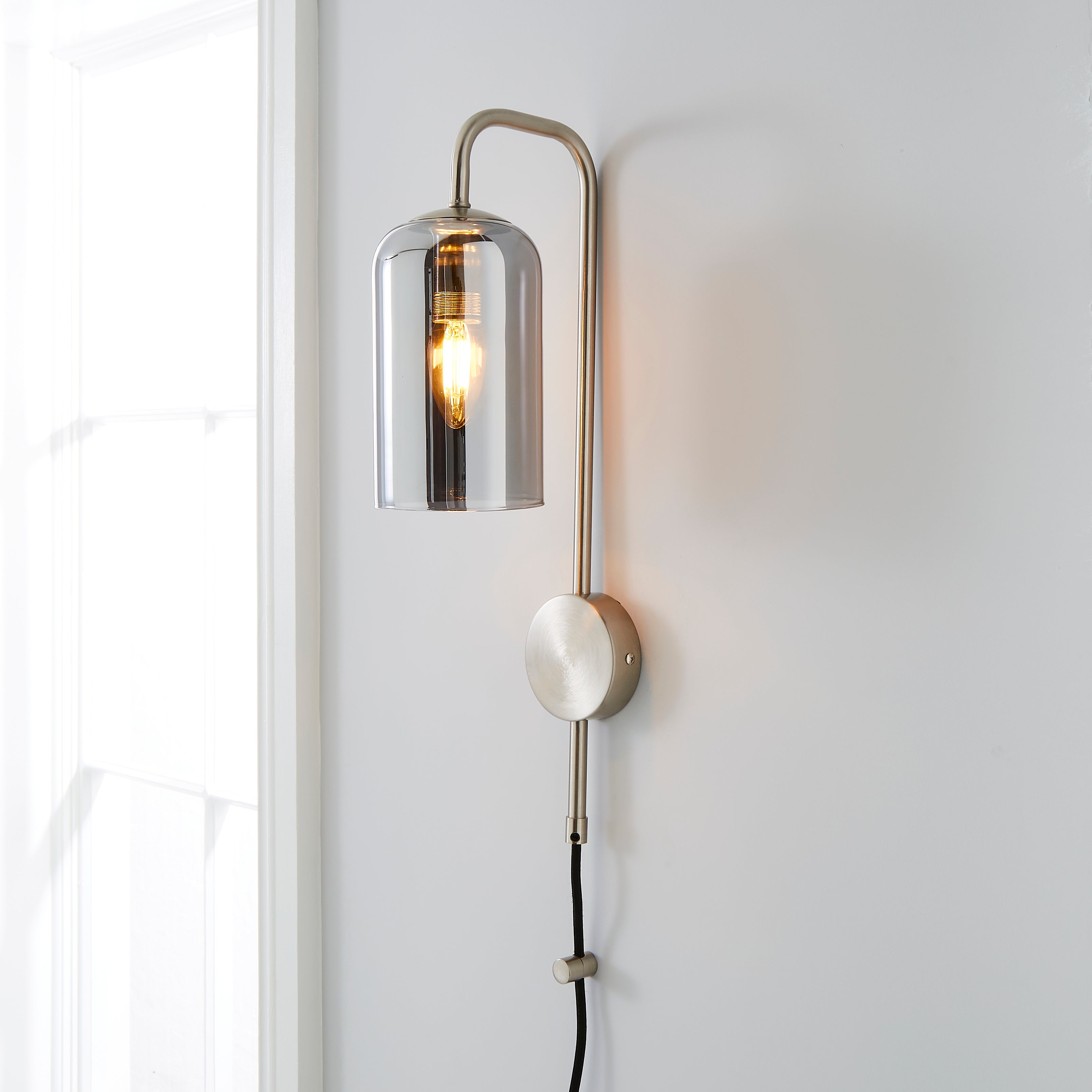 Palazzo Chrome Easy Fit Plug In Wall Light Chrome