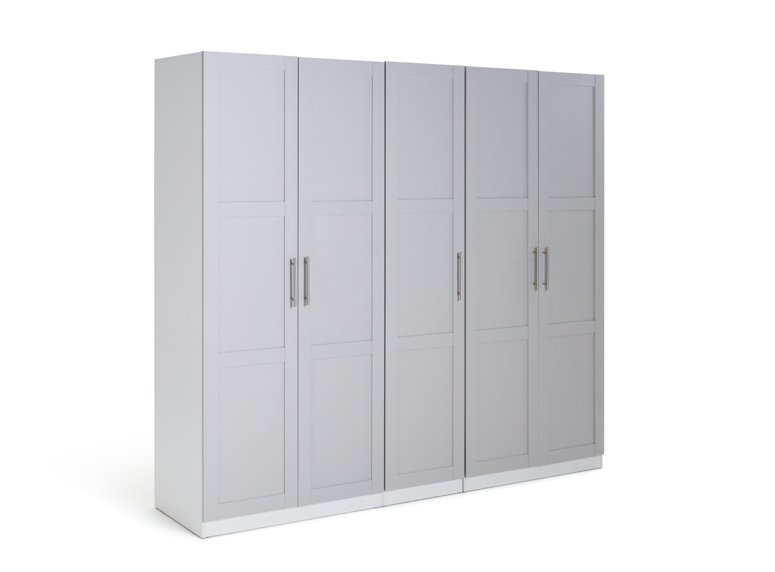 Habitat Munich 5 Door Framed Wardrobe - Grey