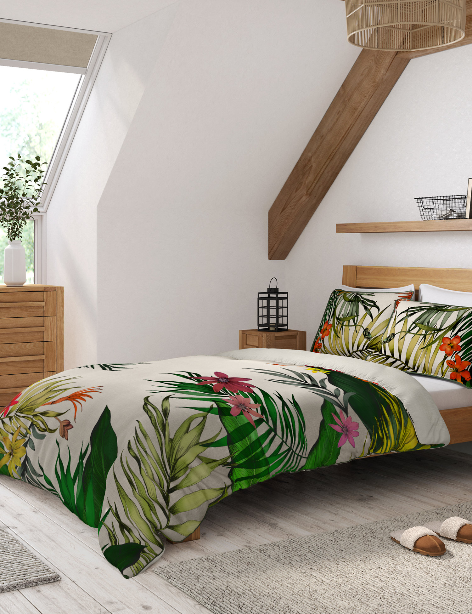 M&S Pure Cotton Jungle Bedding Set