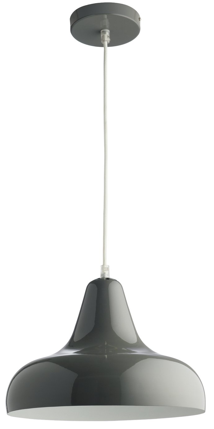 Habitat Aerial Spun Aluminium Pendant Light - Grey