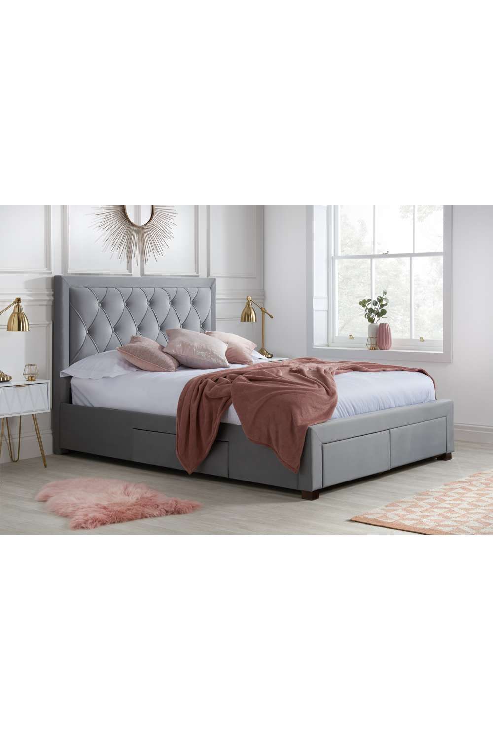 Birlea Woodbury Bed in Grey
