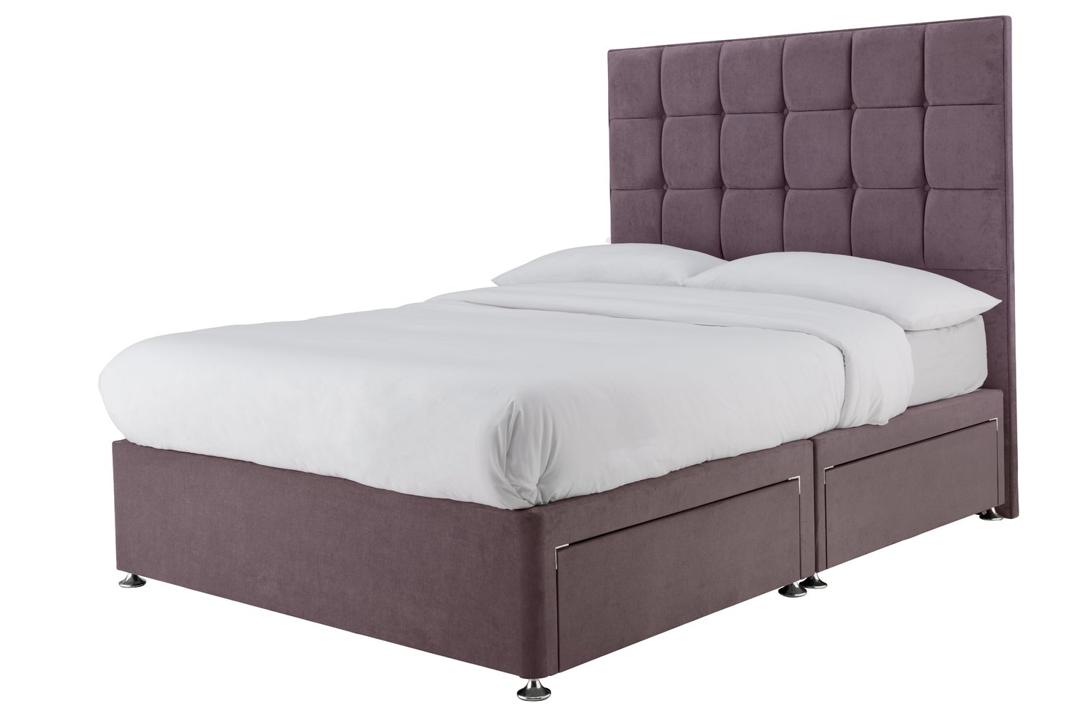 Forty Winks 1500 Pocket Gel 4 Drawer Kingsize Divan - Mauve