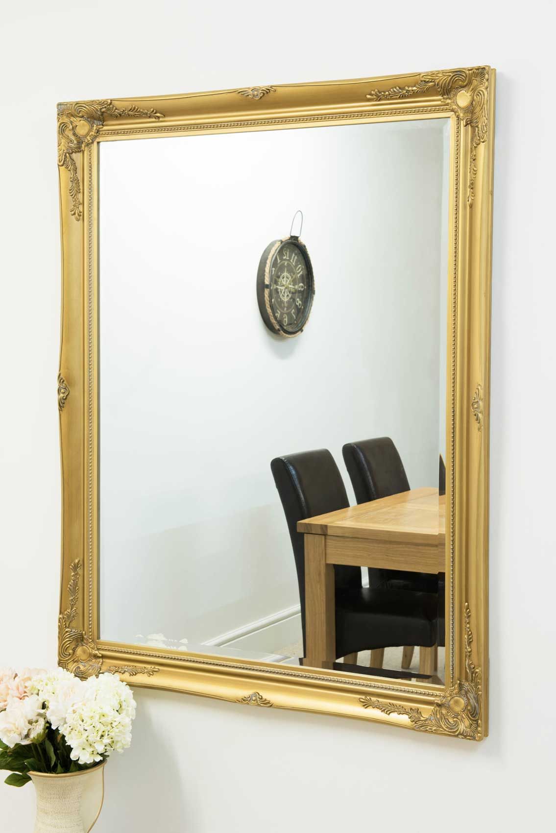 MirrorOutlet Buxton Gold Large Leaner Mirror 140 x 109 CM