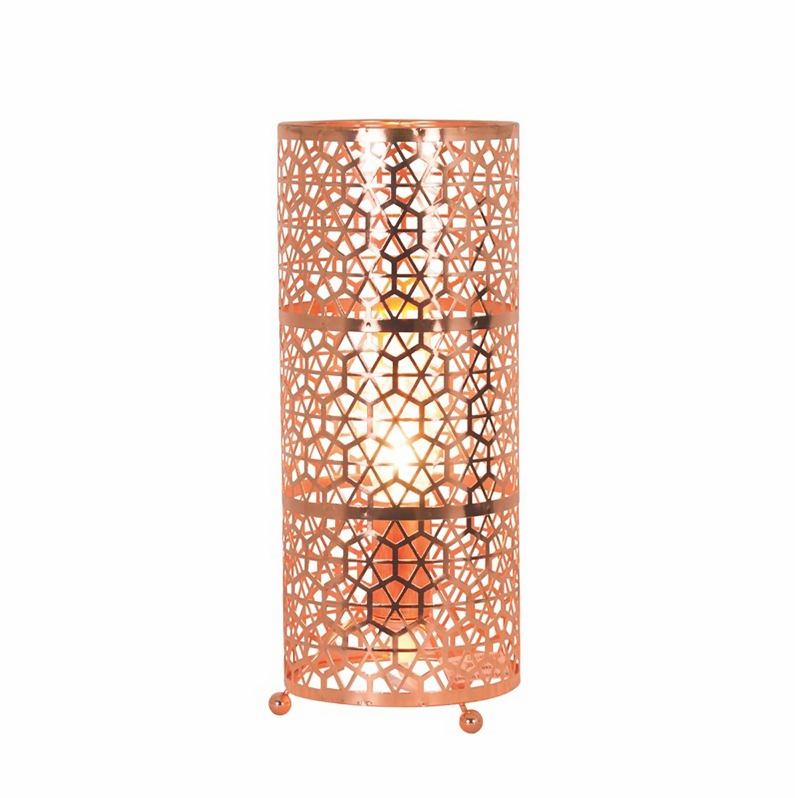 Pandora Metal Table Lamp - Rose