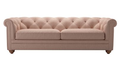 Patrick 3 Seat Sofabed in Blush Pure Belgian Linen - sofa.com