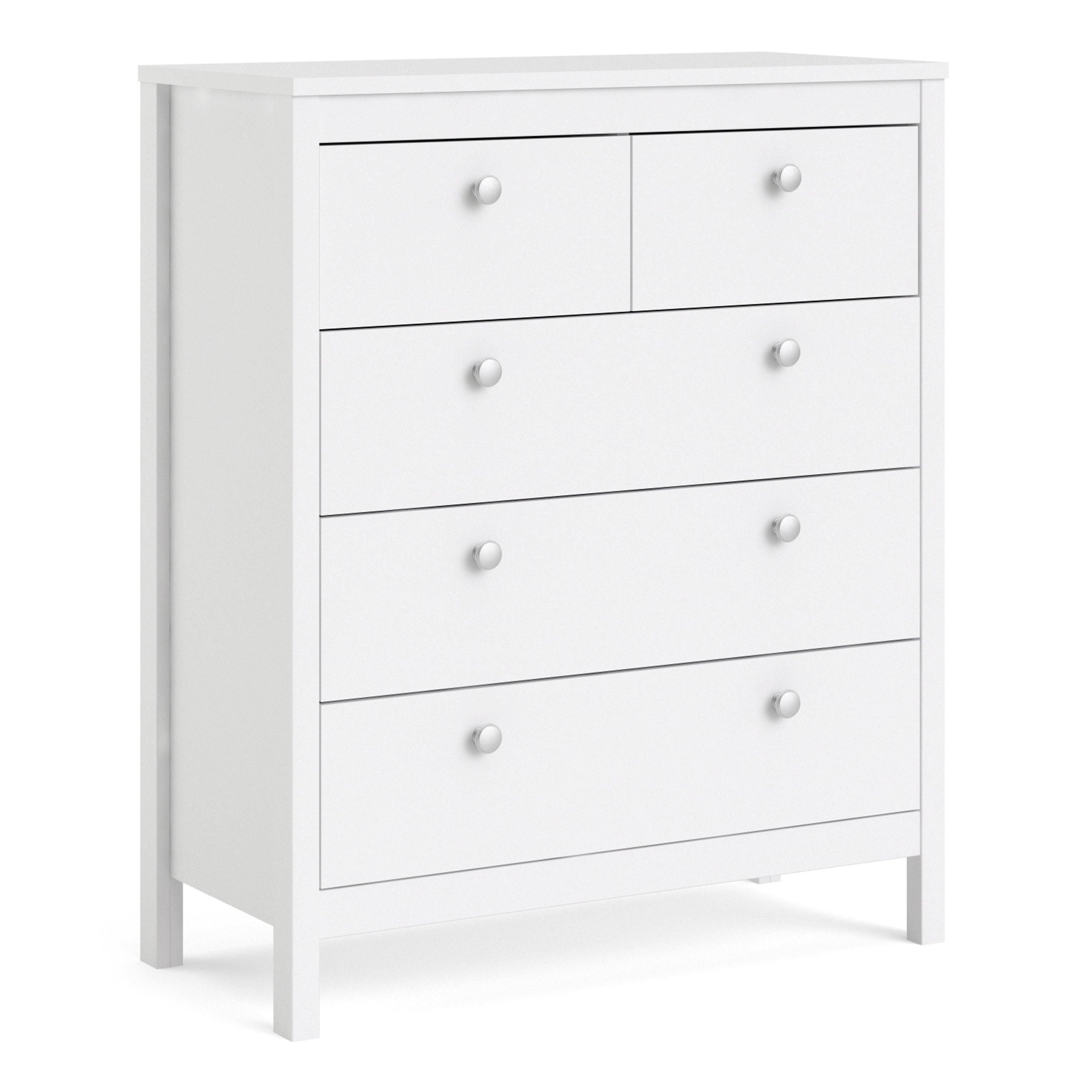 Furniture To Go Madrid Chest 3+2 Drawers in White