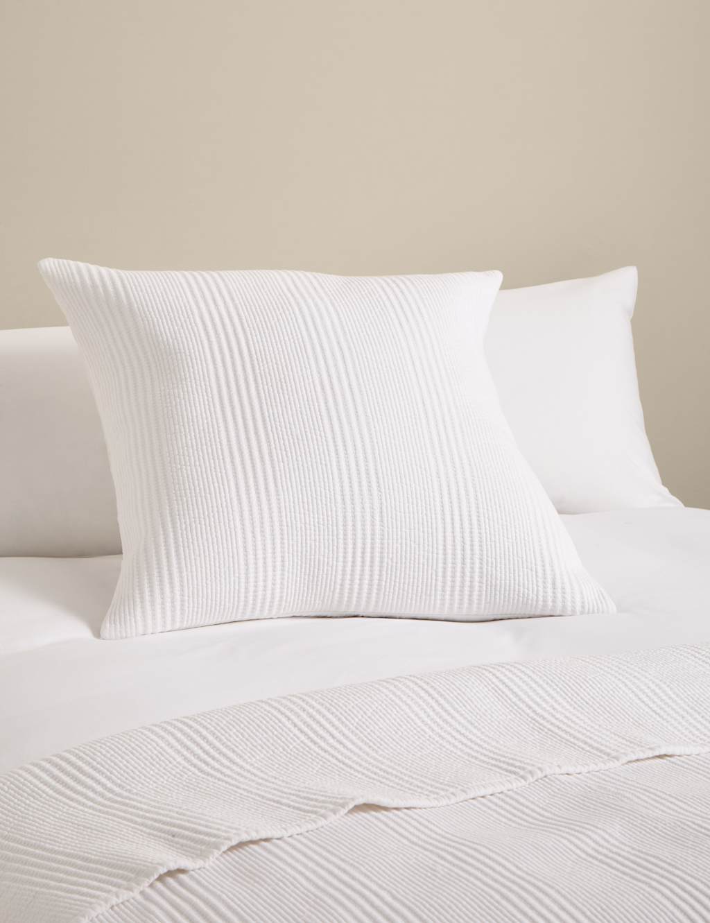 M&S Cotton Rich Large Decorative Cushion White