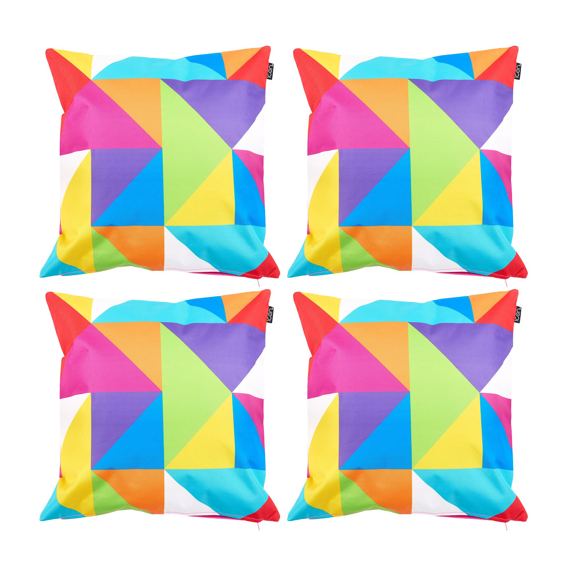 icon Indoor & Outdoor Geometric Print Waterproof Cushion, Indoor & Outdoor (4-Pack)