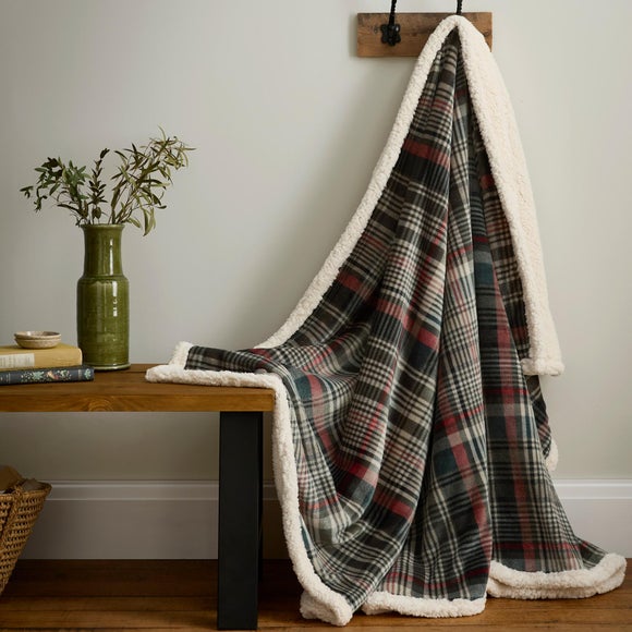 Dreams n Drapes Bennet Check Throw Blanket 150cm x 200cm