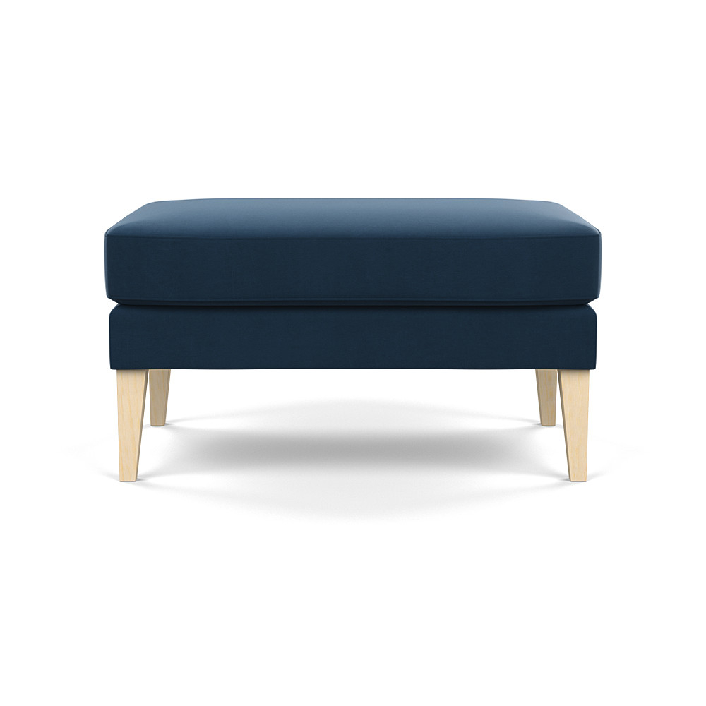 Heal's Richmond Ottoman Smart Velvet Pacific Natural