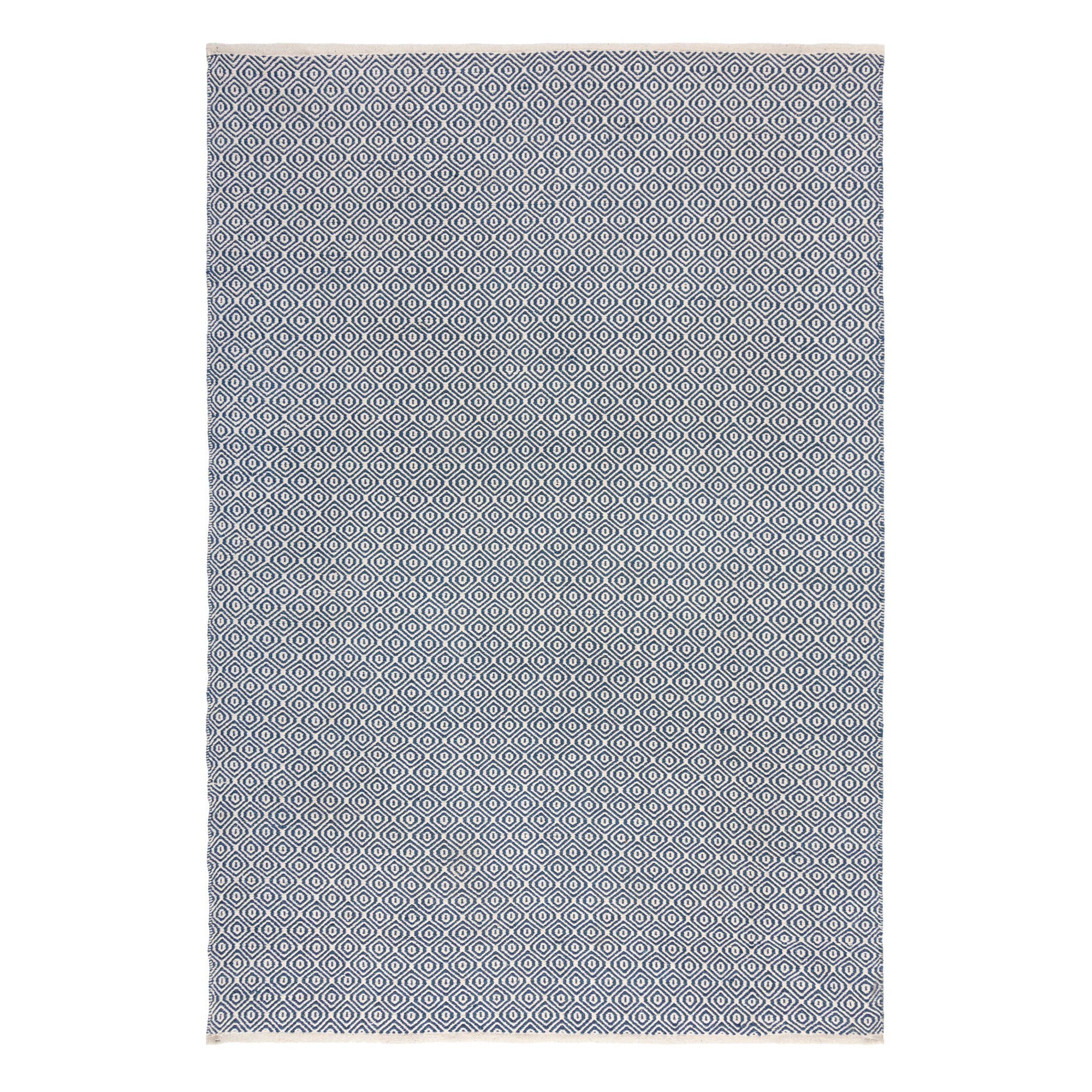 Diamond Weave Rug Navy Blue