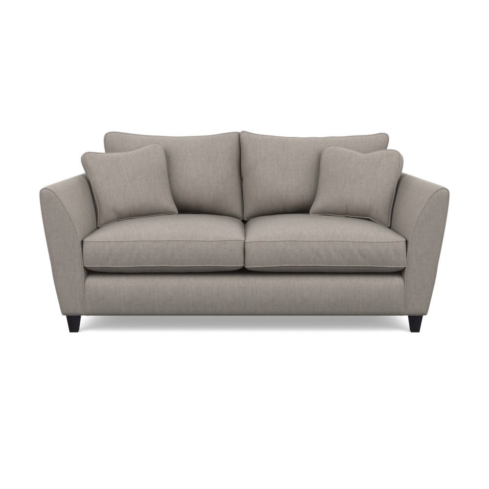 Heal's Torino 3 Seater Sofa Broad Weave Pebble Natural Feet 2