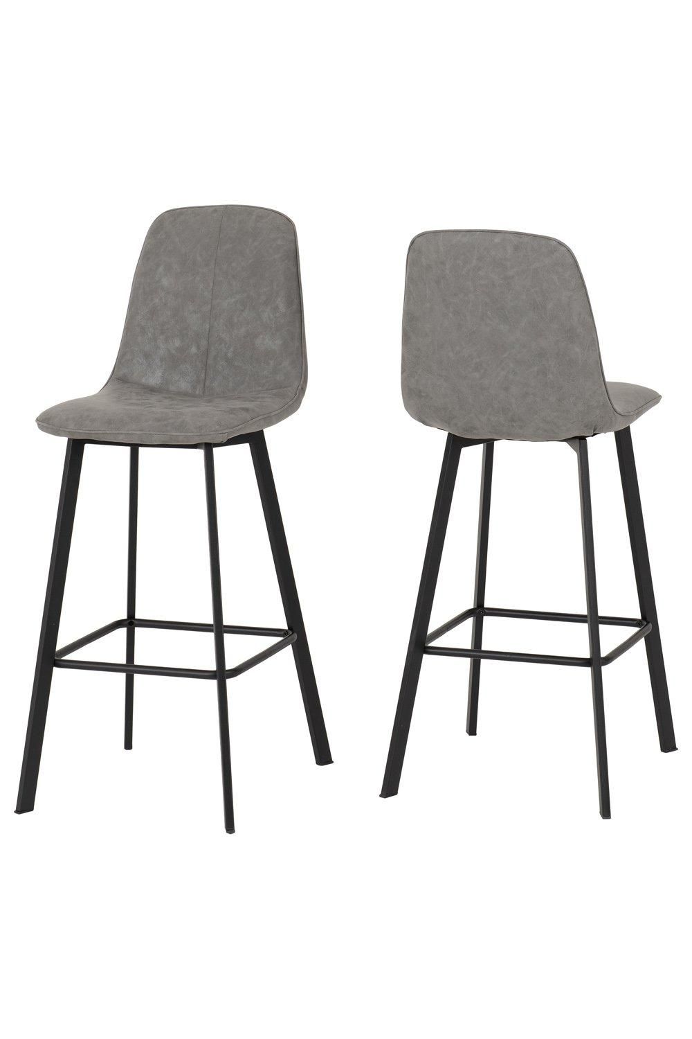 Seconique Quebec Bar Chair (PAIR) in Charcoal