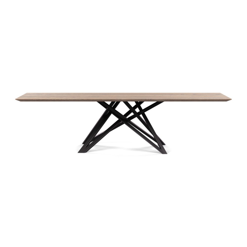 Heal's Vienna Dining Table 280x90cm Grey Oiled Oak Chamfered Edge Not Filled