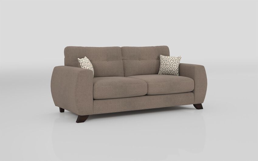 ScS Living Brown Aspen Fabric 4 Seater Standard Back Sofa