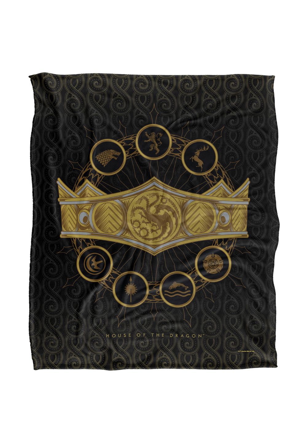 Warner Brothers House Of The Dragon Officially Licensed Silky Touch Super Soft Throw Blanket 152 x 127 cm in White