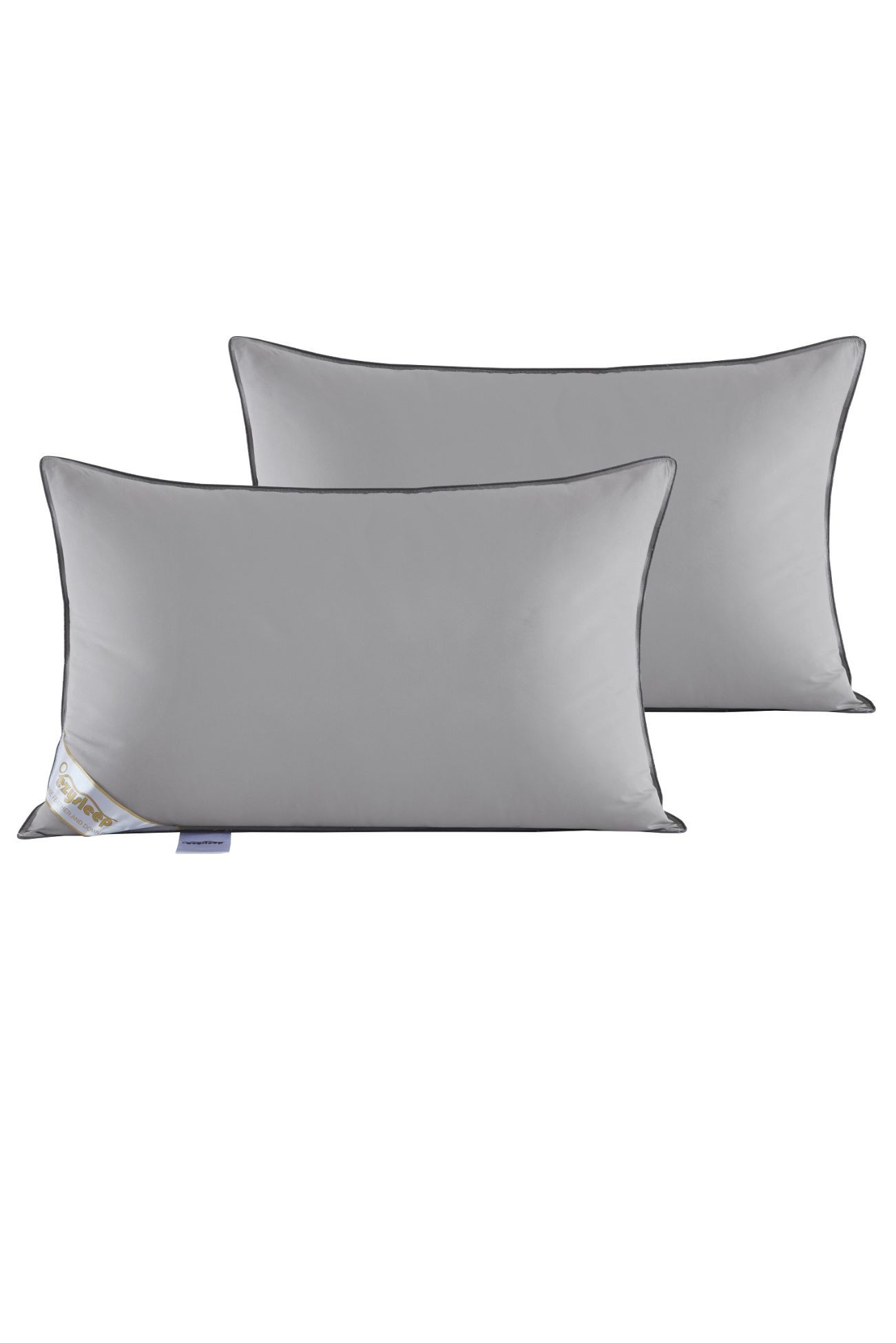 Groundlevel Grey Shredded Supersoft Goose Feather & Down Pillows