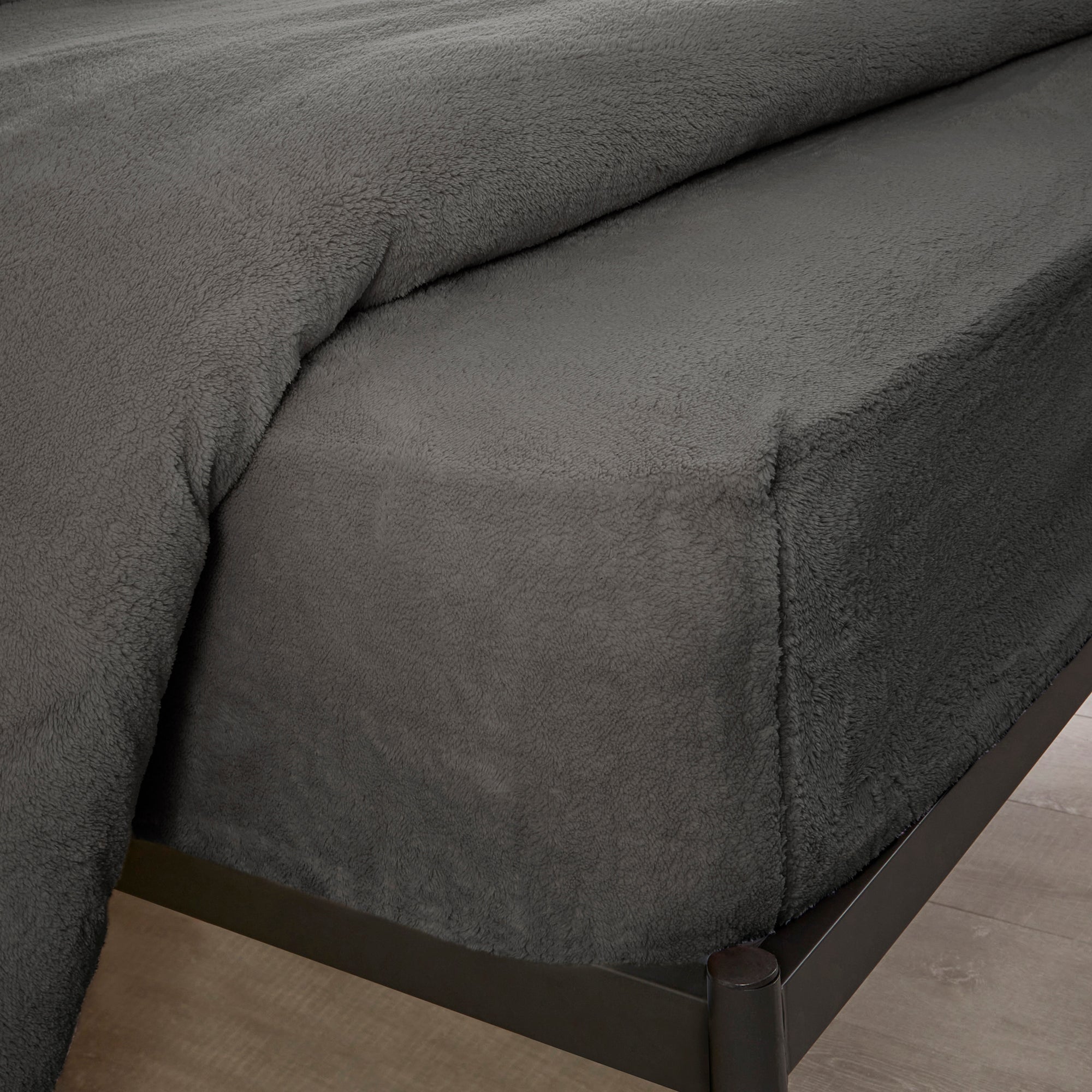 Teddy Bear Fitted Sheet Charcoal