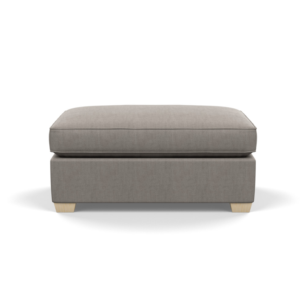 Heal's Torino Footstool Broad Weave Pebble Natural Ash Feet