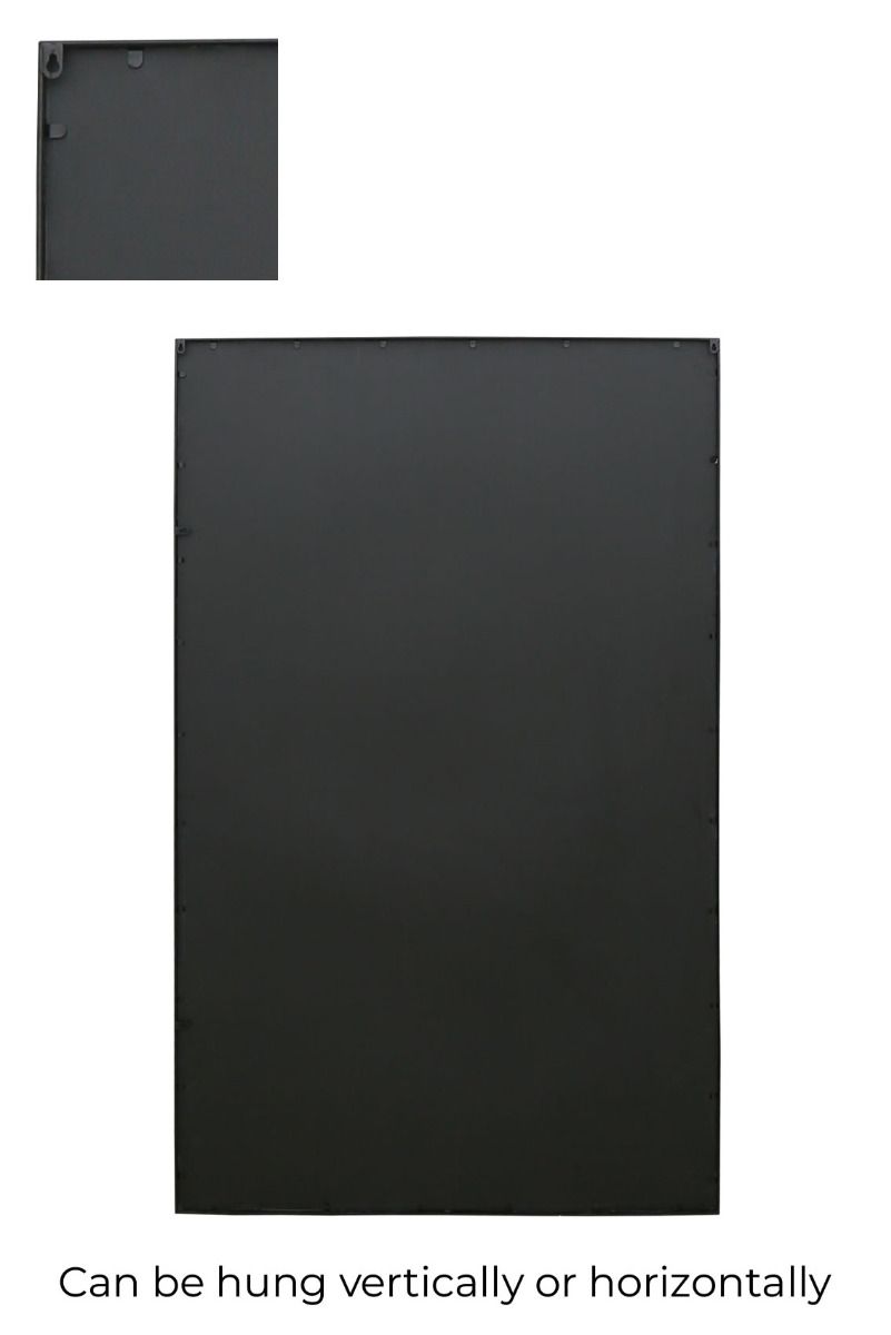 MirrorOutlet Black Modern Wall & Leaner Mirror 79" X 47" (200 x 120CM) 5