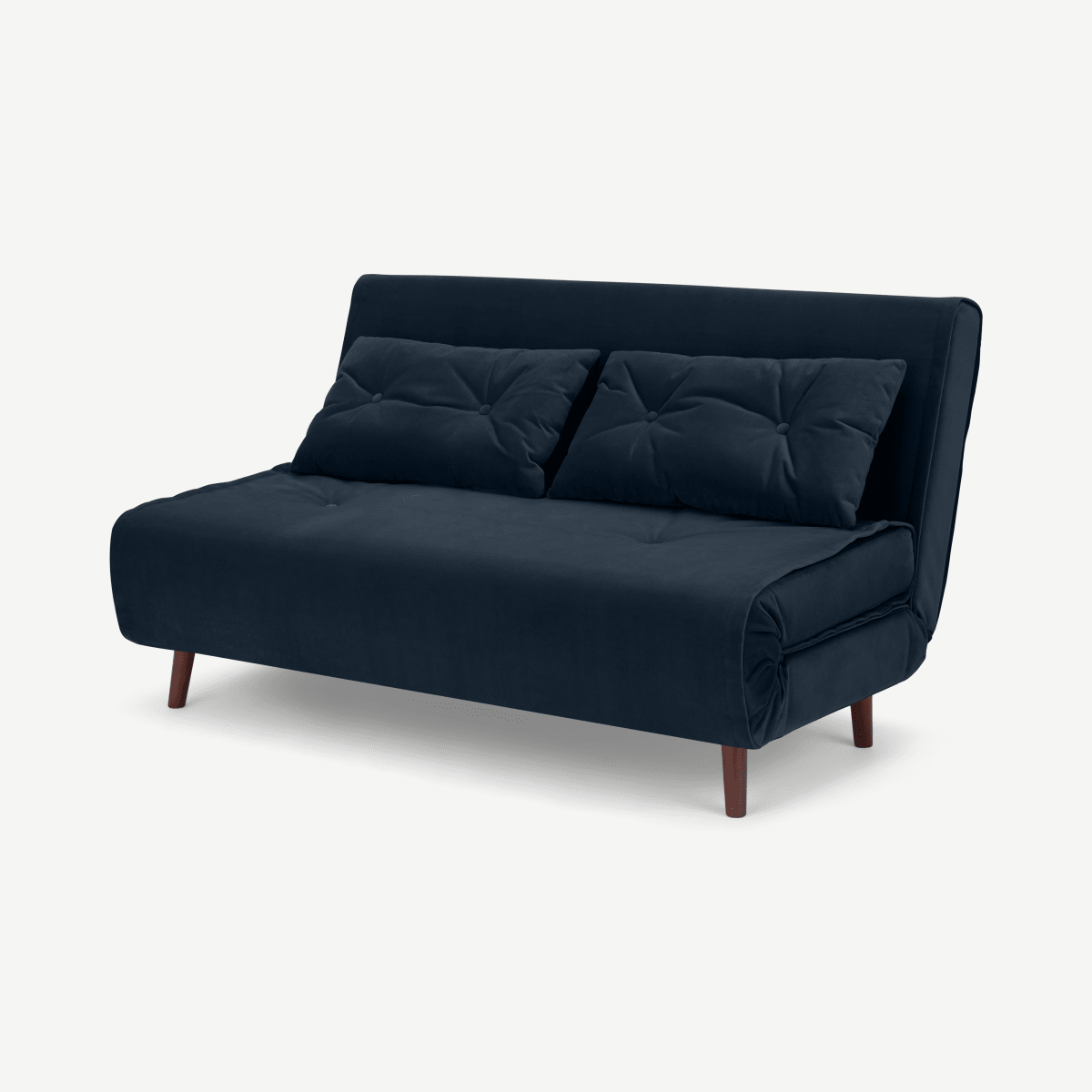 Haru Large Double Sofa Bed, Sapphire Blue Velvet