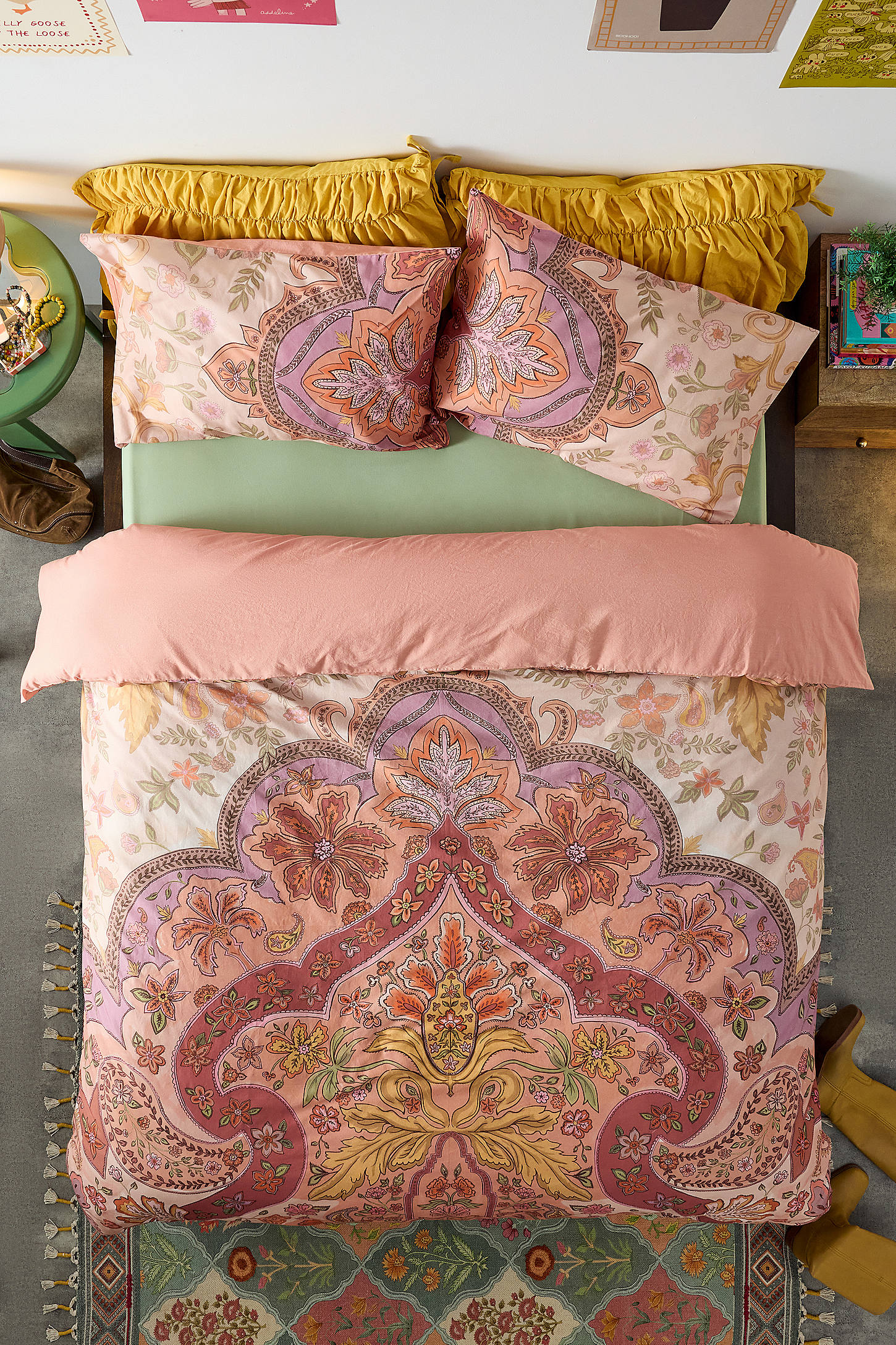 Pink Saffron Duvet Set - Pink