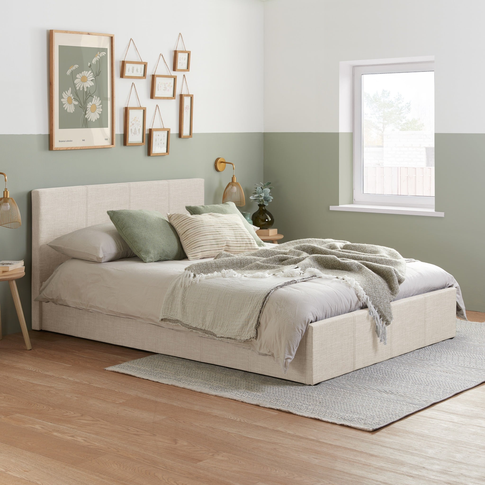 Berlin - Small Double - Mid Grey Fabric Ottoman Storage Bed Frame - Small Double - Happy Beds