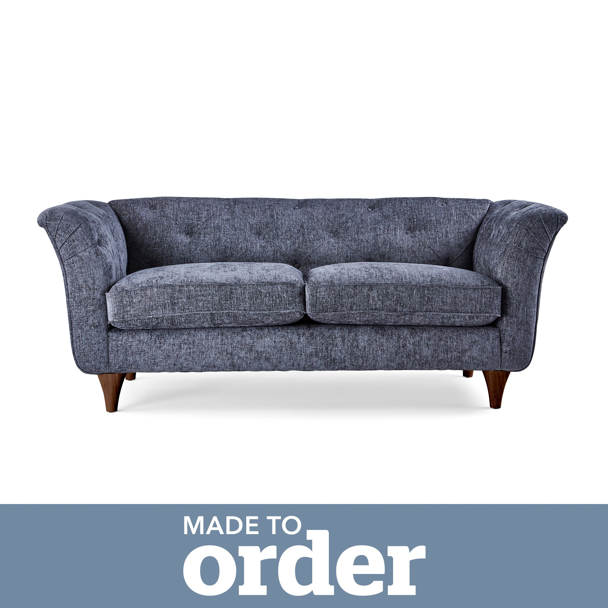 Jaipur 2 Seater Sofa Luxury Chenille Premium Chenille Navy
