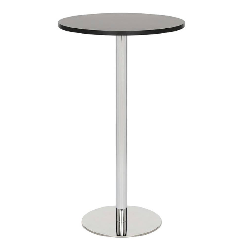 netfurniture Deluxe Como Poseur Table Round Black Wood
