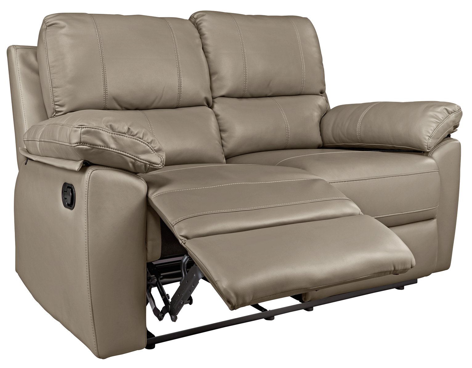 Argos Home Toby 2 Seater Faux Leather Recliner Sofa - Grey