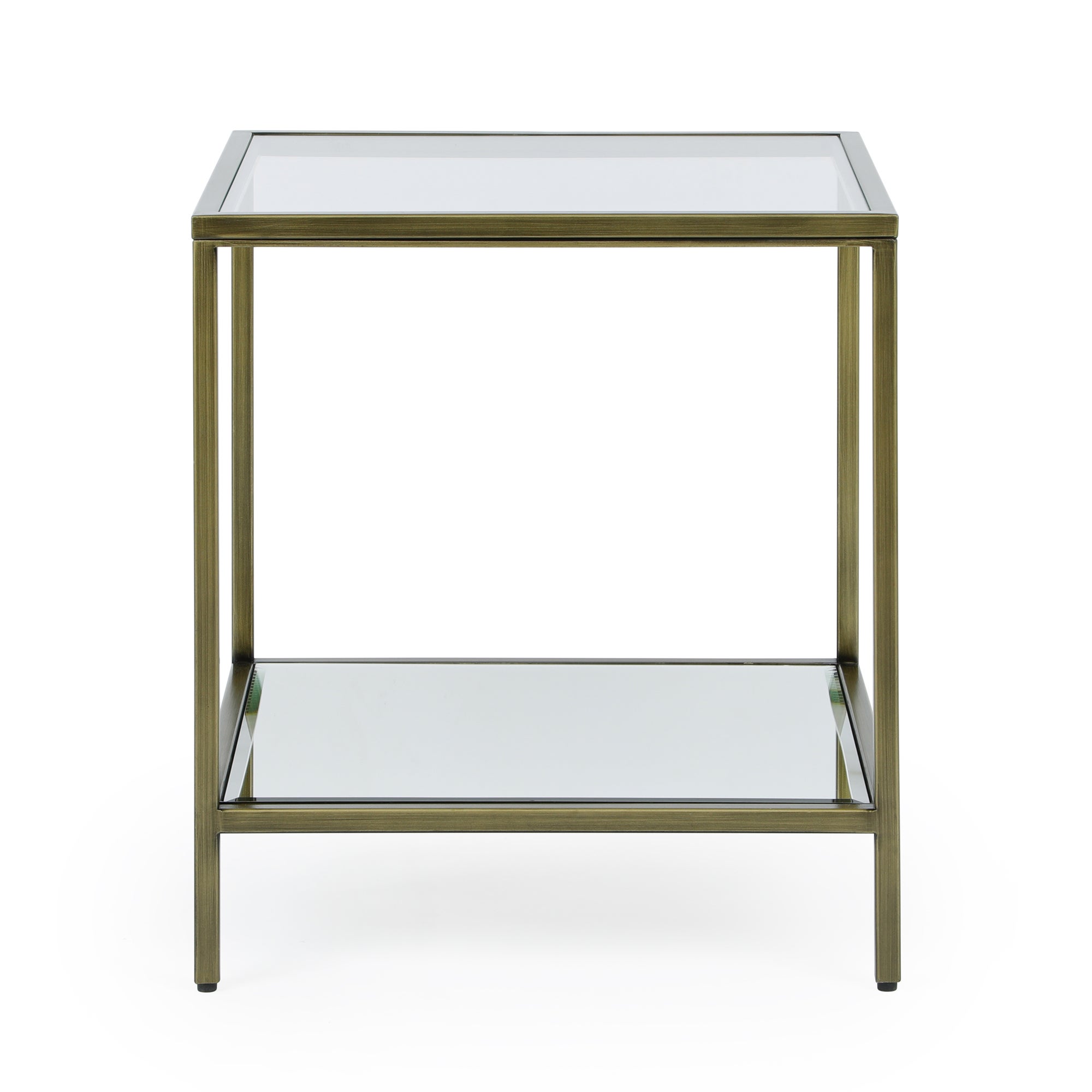 Claudia Brass Effect Square Side Table Gold