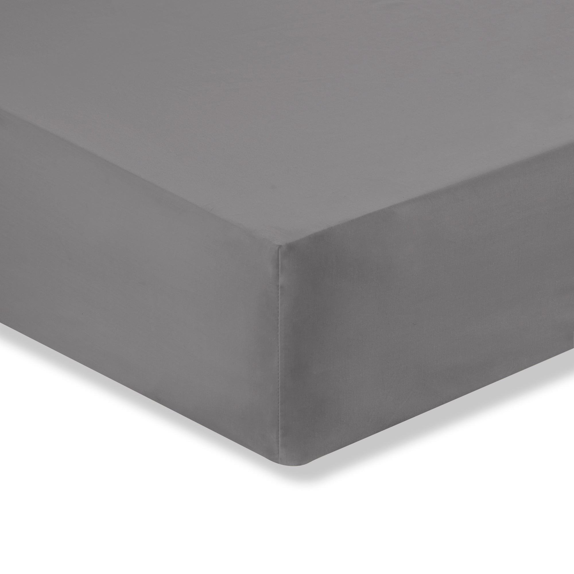 Fogarty Plain 100% Cotton 180 Thread Count Fitted Sheet Grey