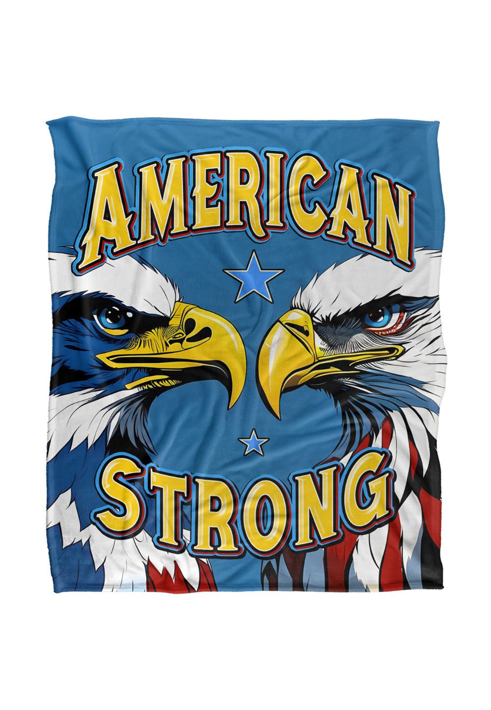 JQ Licensing James Piazza American Strong Eagles Silky Touch Super Soft Throw Blanket 152 X 127 cm in White