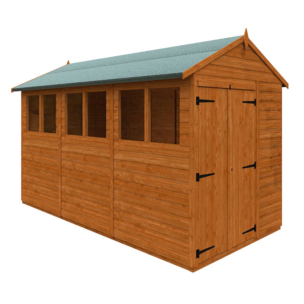 Buttercup Farm 12x6 Flex Apex Double Door 12mm Flex - L353.8 x W175 x H213.5 cm in Burnt Orange