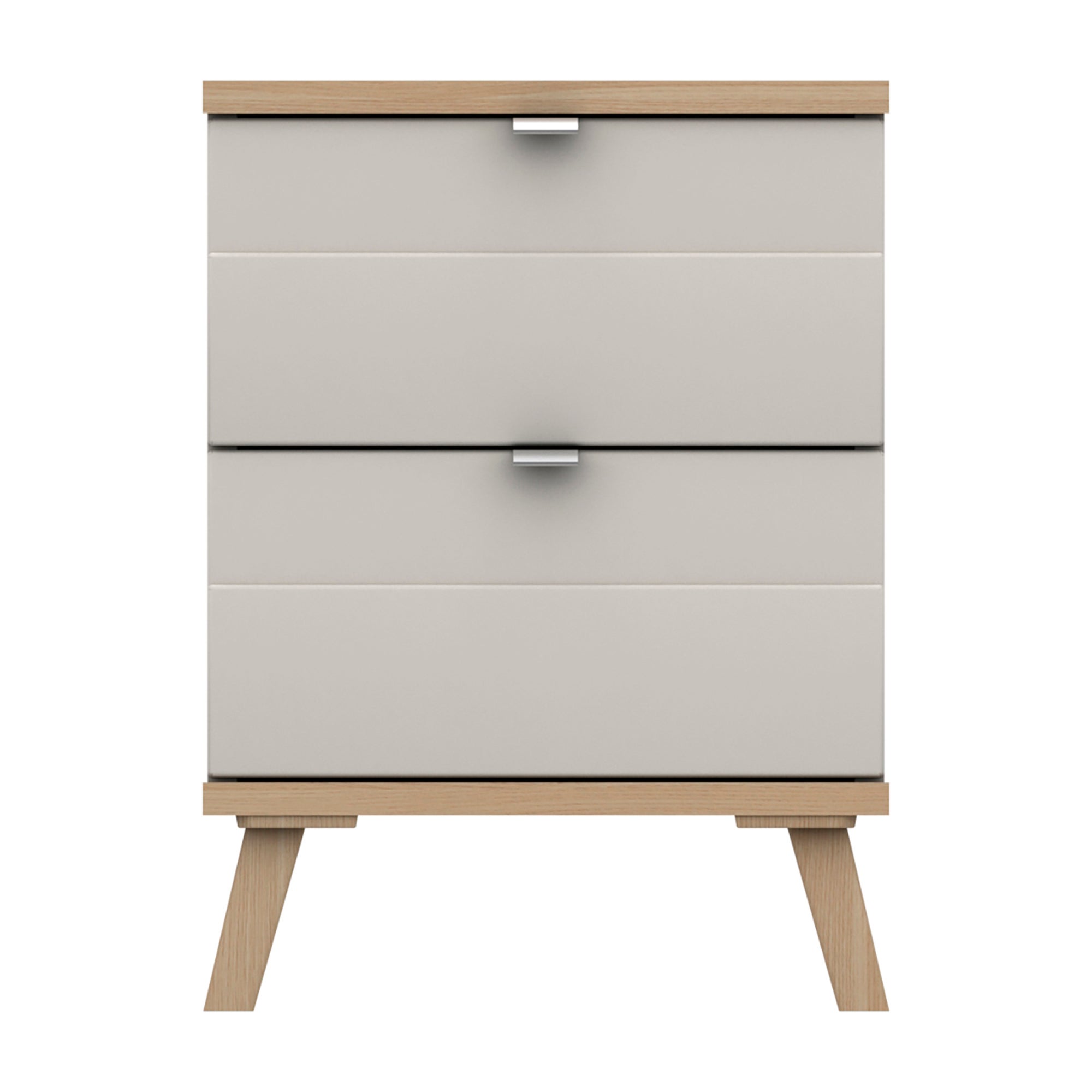 Murray 2 Drawer Bedside Off White