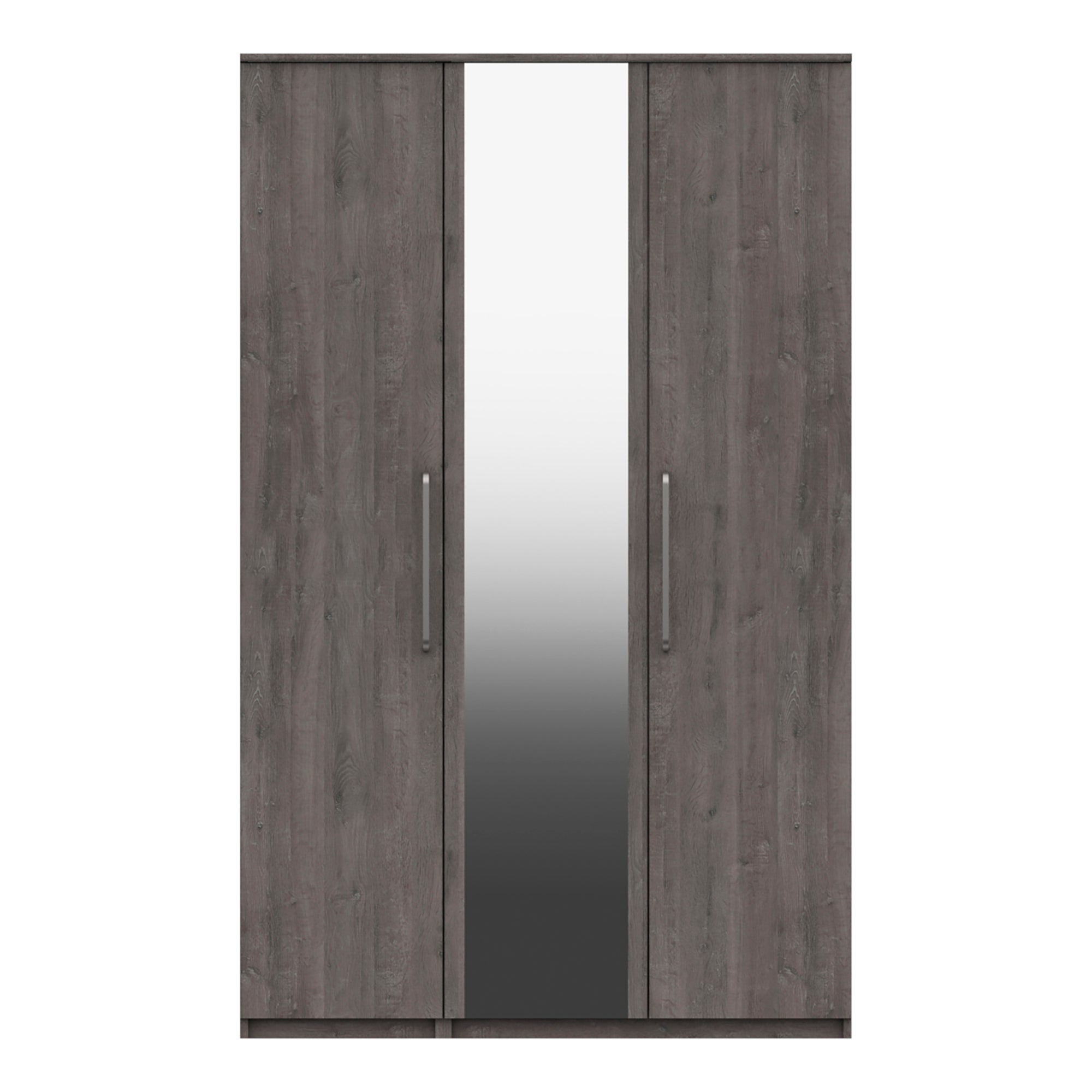 Parker 3 Door Mirrored Wardrobe Grey