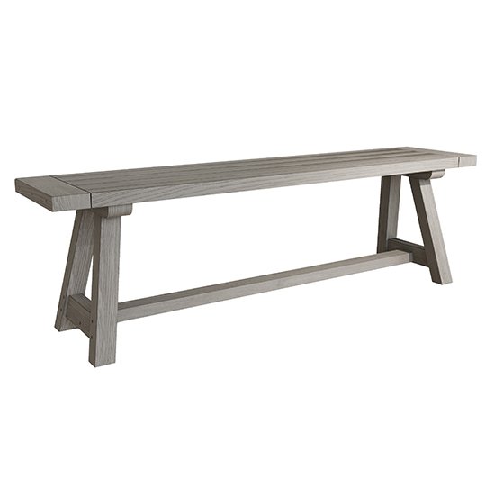 Floyd Wooden 160cm Dining Bench In Grey Oak