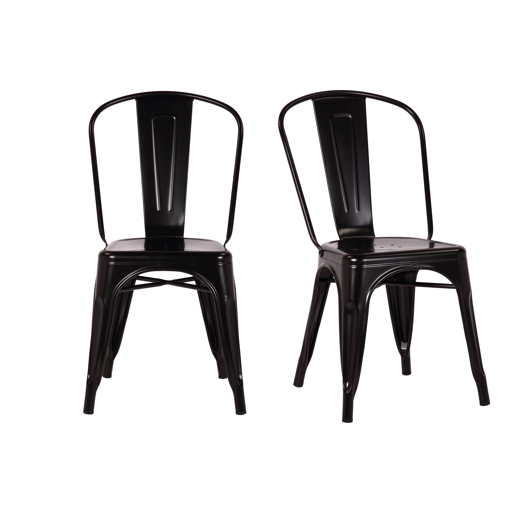 Daxton Set of 2 Metal Chairs Black