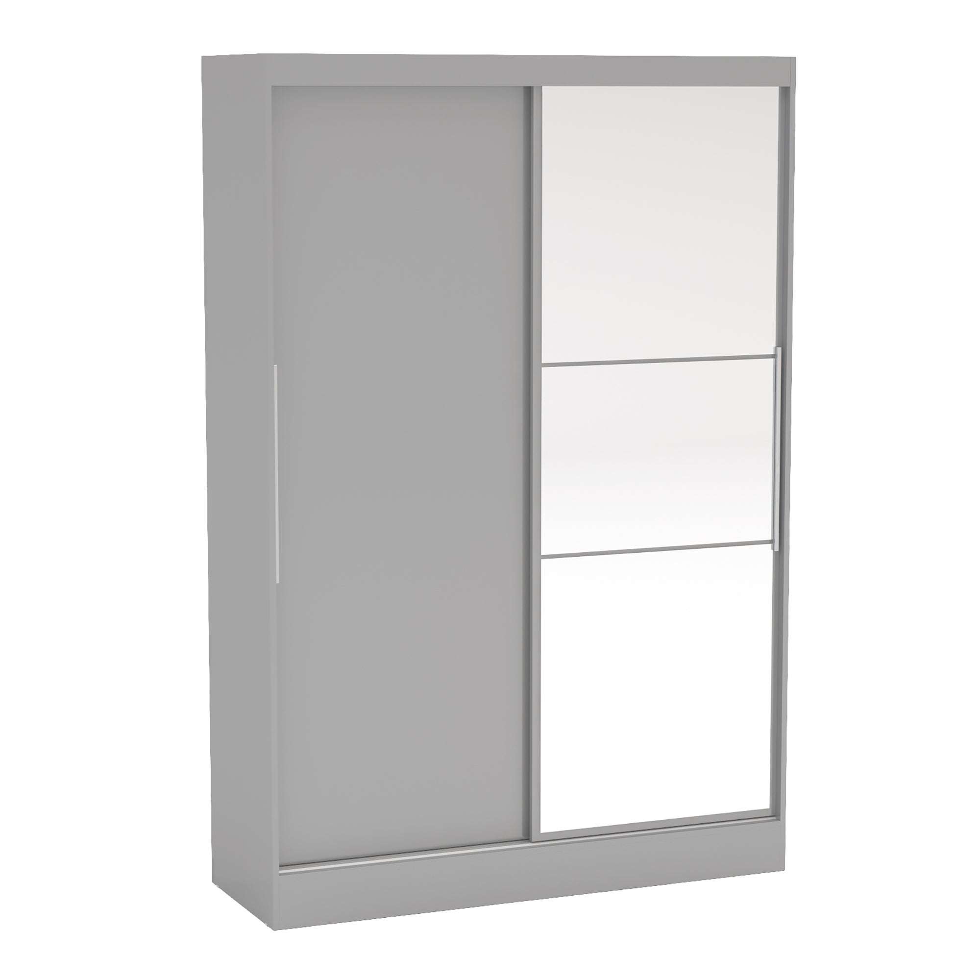 Lynx 2 Door Sliding Mirrored Wardrobe Grey