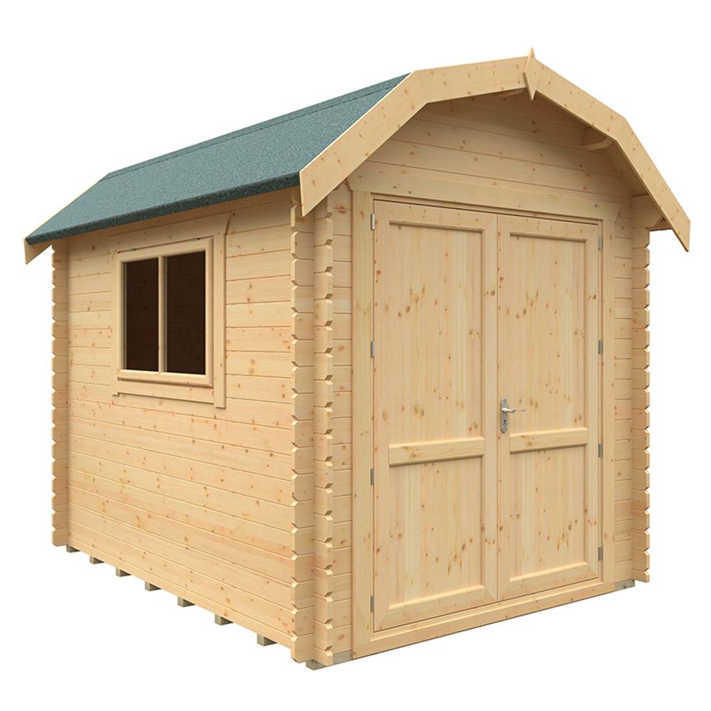 Buttercup Farm 10x8 The Aldford Barn 28mm Cabin - L295 x W235 x H277.6 cm in Natural
