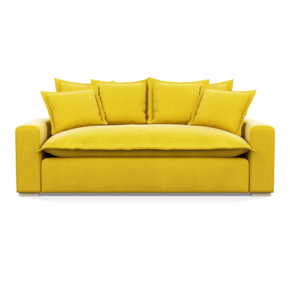 Heal's Brompton 3 Seater Sofa Varese Velvet Alchemilla Natural Feet