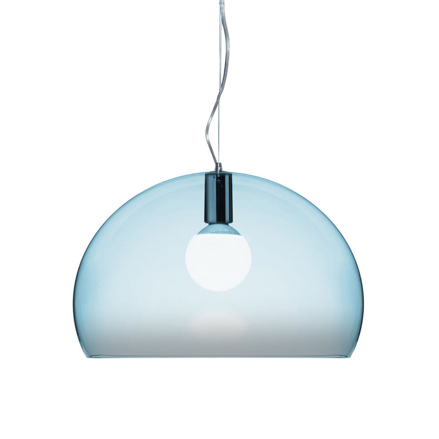 Kartell FLY Light Blue Transparent Pendant