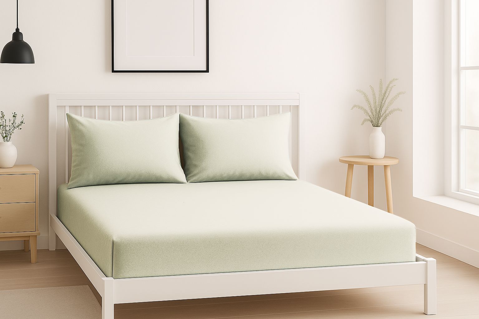 Snug City Luxury 200TC Soft Touch Fitted Sheet Bed Linen 30cm Extra Deep Skirt in Cream