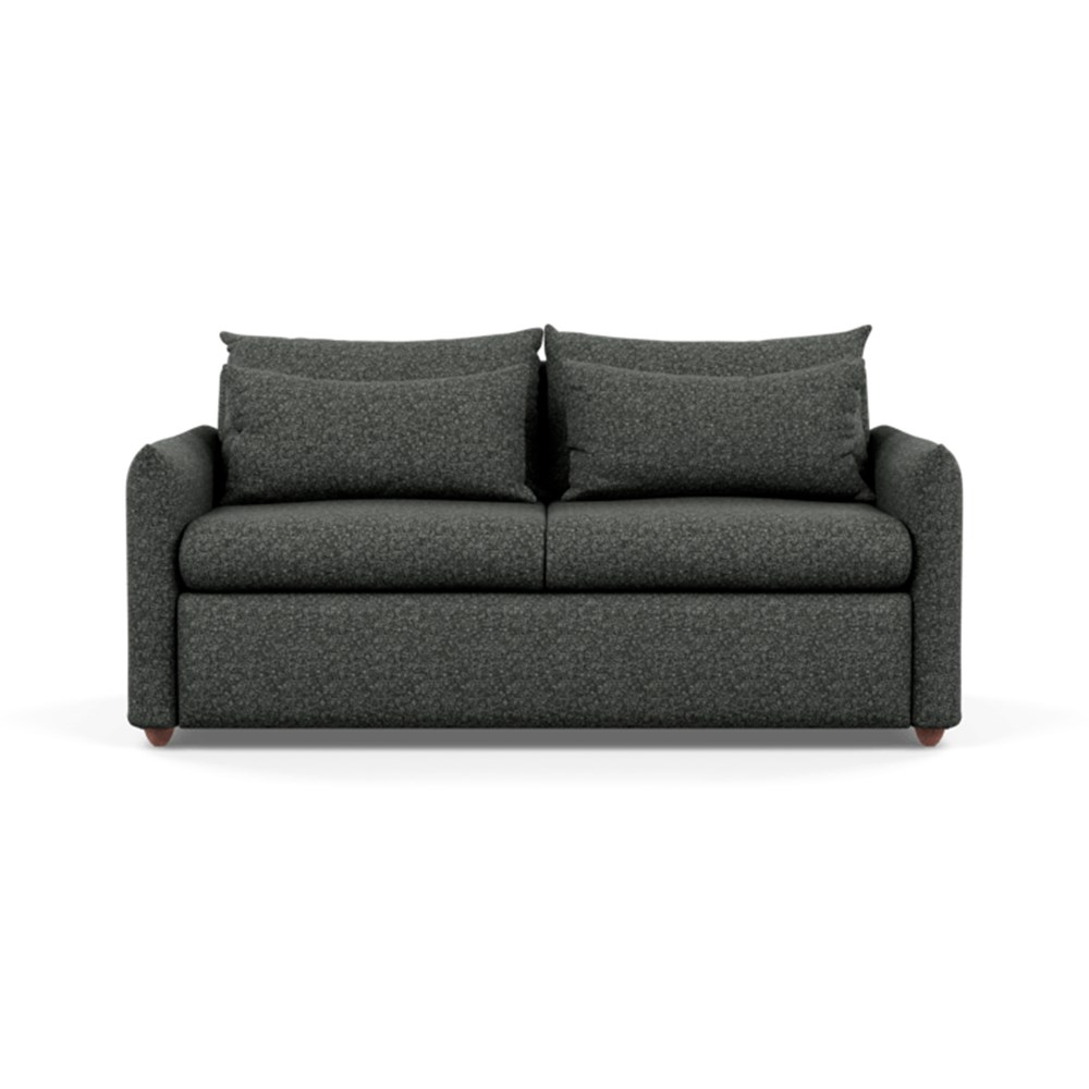 Heal's Pillow Sofa Bed Brecon Charcoal Chestnut Stain Feet