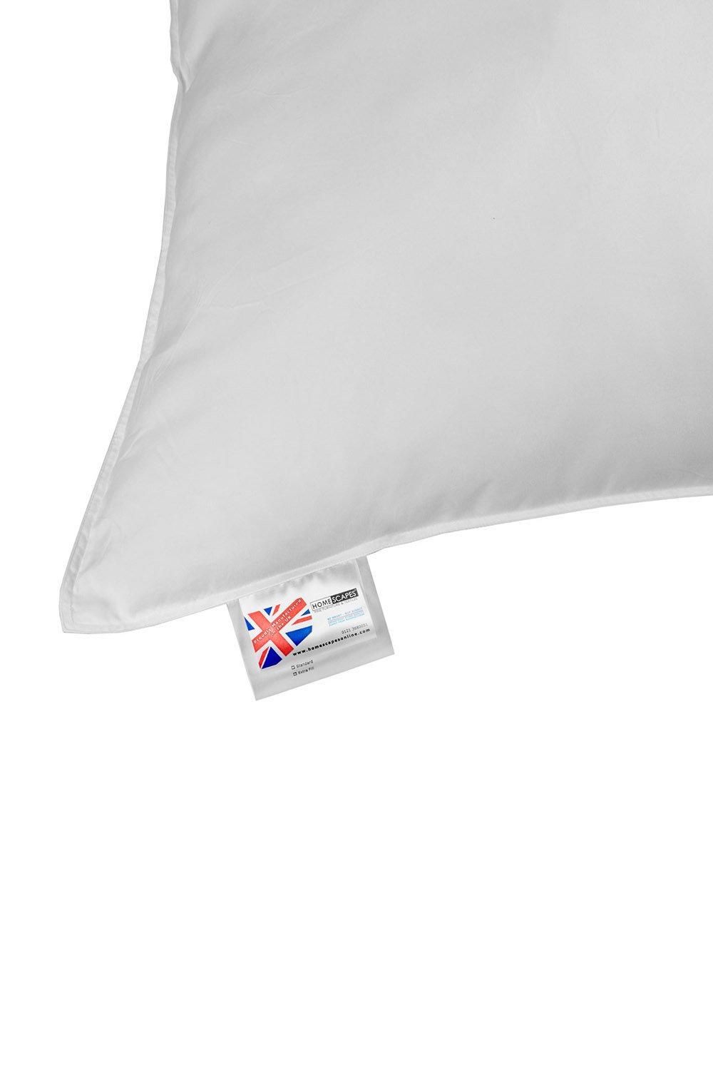 Homescapes Microfibre Euro Continental Square Pillow - 80cm x 80cm (32"x32") in White 3