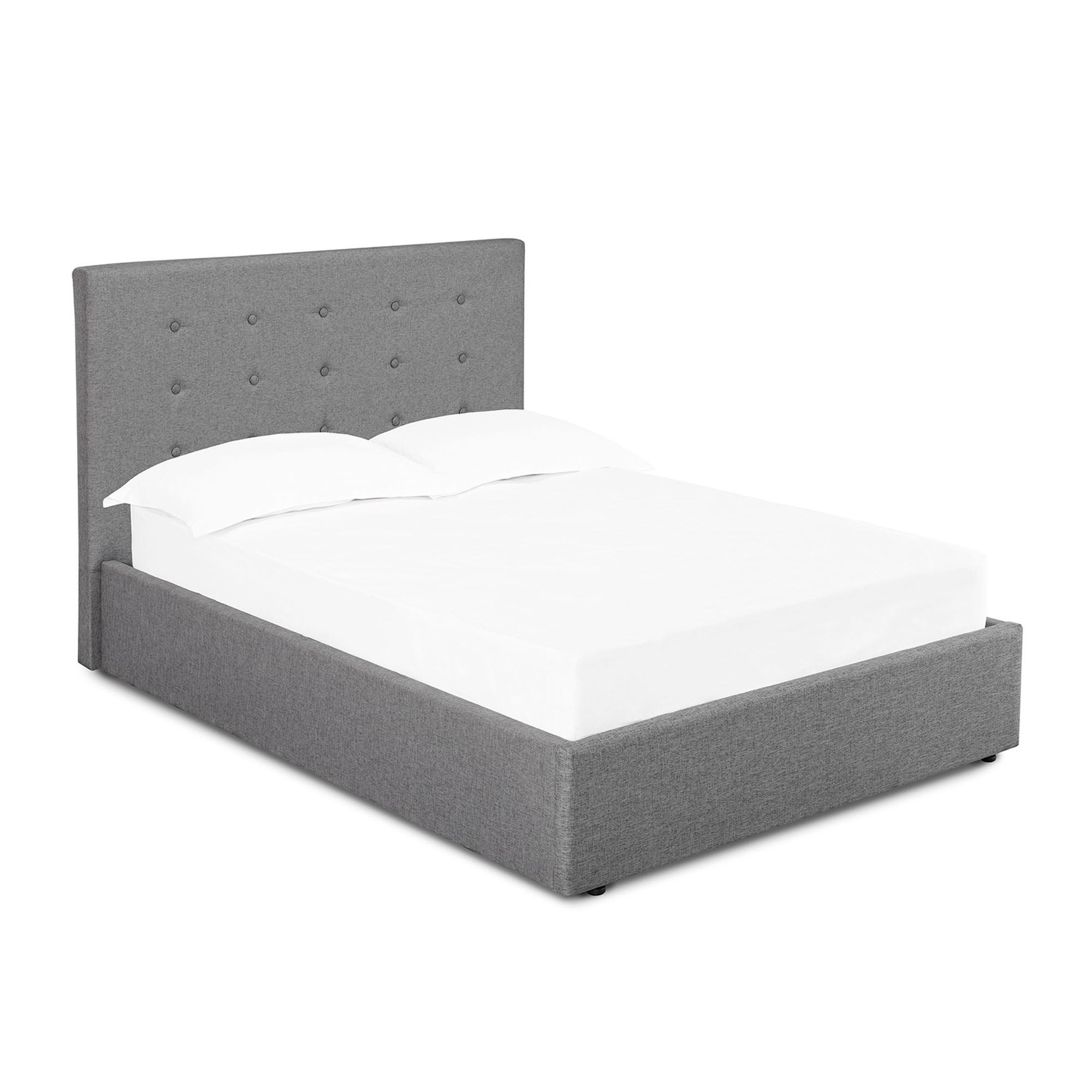 Lucca Grey Upholstered Bed Frame Grey