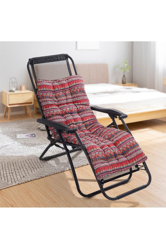 Living and Home 40x110cm Bohemian Linen Lounger Cushion in Red