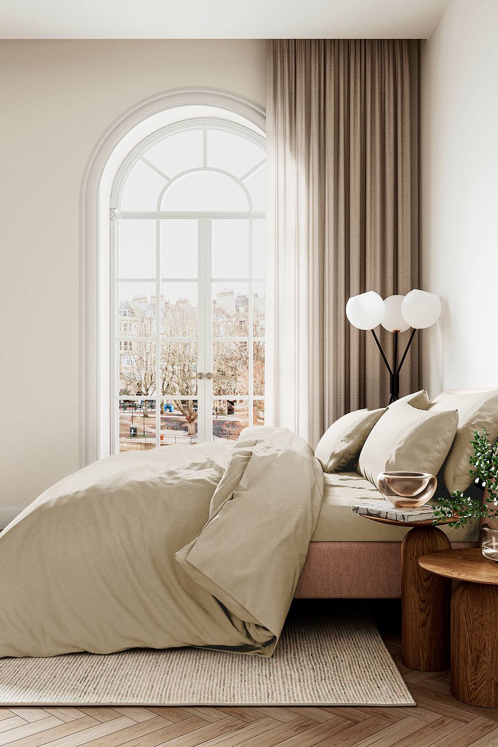 1951 'Luxury 400 Thread Count' Cotton Sateen Duvet Cover Set in Gold